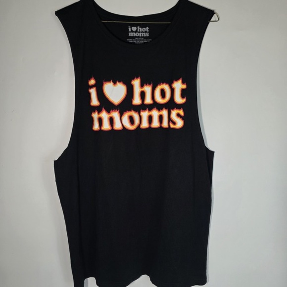 Danny Duncan I Love Hot‎ Moms Black Tank T-Shirt Size Large L Streetwear Funny